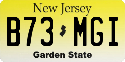 NJ license plate B73MGI