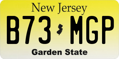 NJ license plate B73MGP