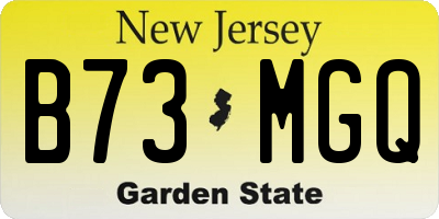 NJ license plate B73MGQ