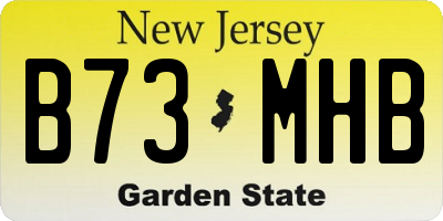 NJ license plate B73MHB