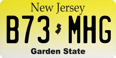 NJ license plate B73MHG