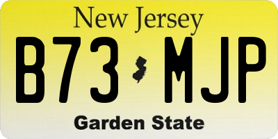NJ license plate B73MJP