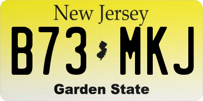 NJ license plate B73MKJ
