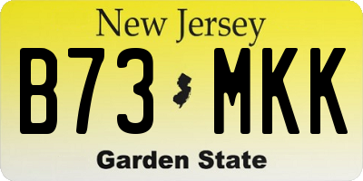 NJ license plate B73MKK