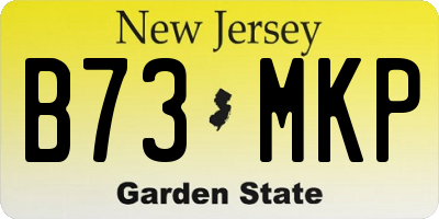 NJ license plate B73MKP
