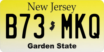 NJ license plate B73MKQ