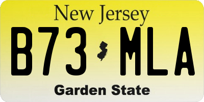NJ license plate B73MLA