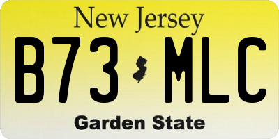 NJ license plate B73MLC