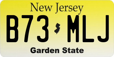 NJ license plate B73MLJ