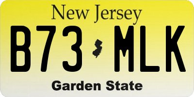 NJ license plate B73MLK
