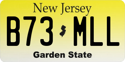 NJ license plate B73MLL