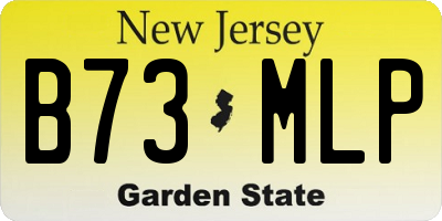 NJ license plate B73MLP