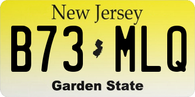 NJ license plate B73MLQ