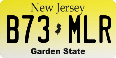 NJ license plate B73MLR