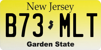 NJ license plate B73MLT