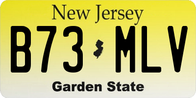 NJ license plate B73MLV