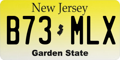 NJ license plate B73MLX
