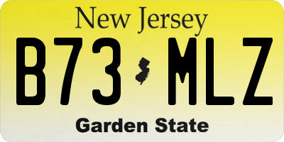 NJ license plate B73MLZ
