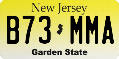 NJ license plate B73MMA