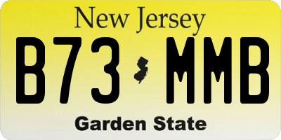 NJ license plate B73MMB