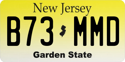 NJ license plate B73MMD