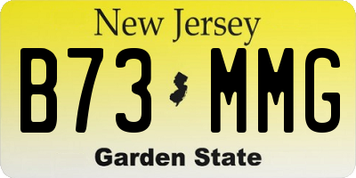 NJ license plate B73MMG