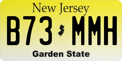 NJ license plate B73MMH