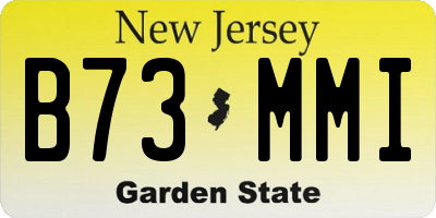 NJ license plate B73MMI