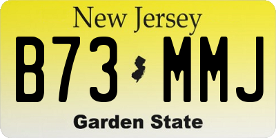 NJ license plate B73MMJ