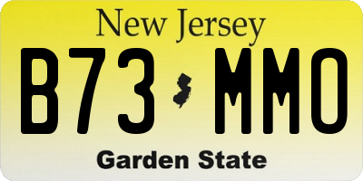 NJ license plate B73MMO