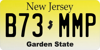 NJ license plate B73MMP