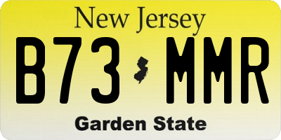 NJ license plate B73MMR