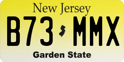 NJ license plate B73MMX