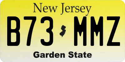 NJ license plate B73MMZ