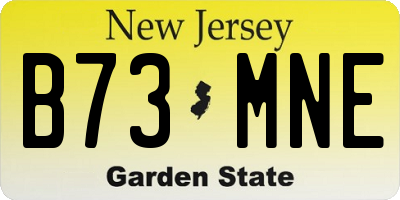 NJ license plate B73MNE