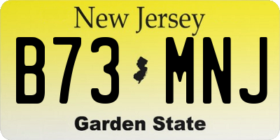 NJ license plate B73MNJ