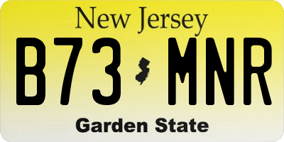 NJ license plate B73MNR