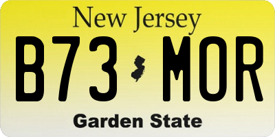 NJ license plate B73MOR