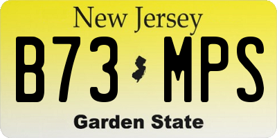 NJ license plate B73MPS