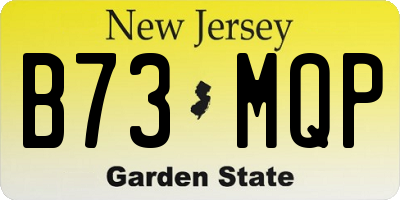 NJ license plate B73MQP