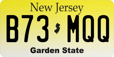 NJ license plate B73MQQ