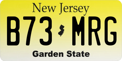 NJ license plate B73MRG