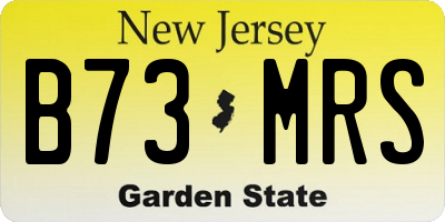 NJ license plate B73MRS