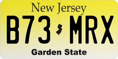 NJ license plate B73MRX