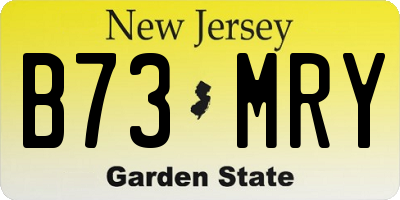 NJ license plate B73MRY