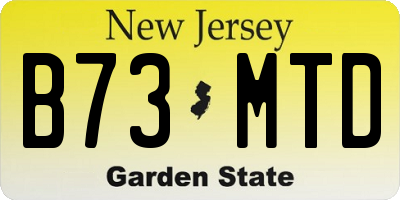 NJ license plate B73MTD