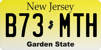 NJ license plate B73MTH