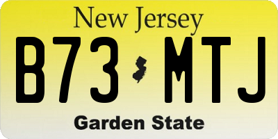 NJ license plate B73MTJ