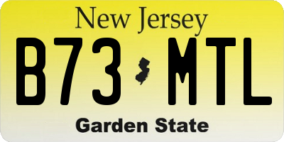 NJ license plate B73MTL