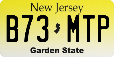 NJ license plate B73MTP